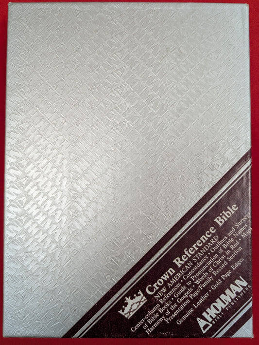 NASB New American Standard Bible Black Genuine Leather 8410S. Copyright 1985