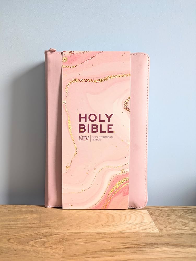 NIV Larger Print Personal Pastel Pink Zip