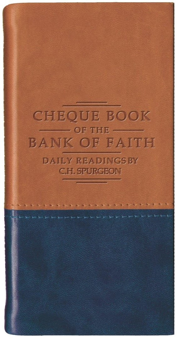 Chequebook of the Bank of Faith Tan/Blue - Re-vived