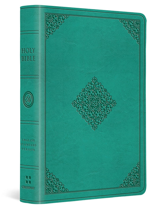 ESV Value Large Print Compact Bible TruTone, Teal, Ornament - Re-vived