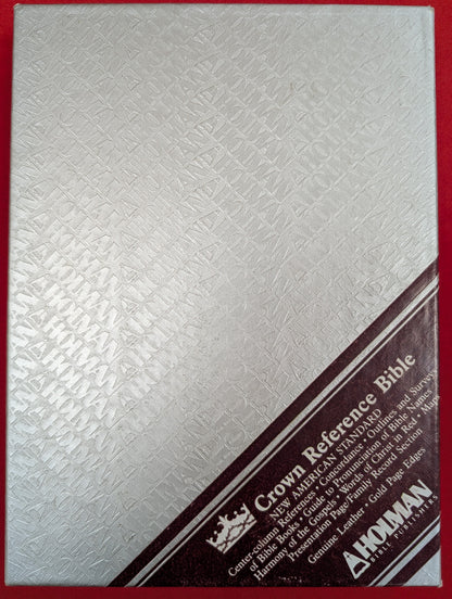 NASB New American Standard Bible Black Genuine Leather 8410S.  Copyright 1985