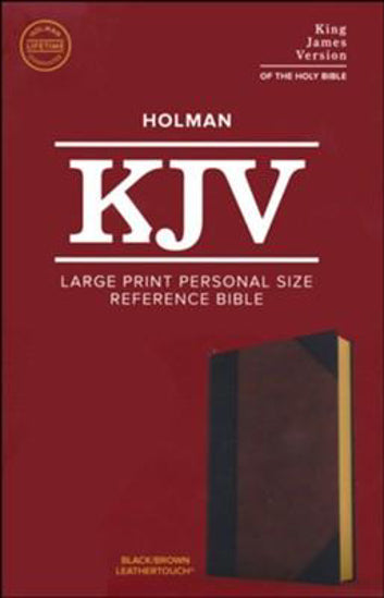 KJV PERSONAL SIZE REFERENCE LARGE PRINT BLACK AND BROWN