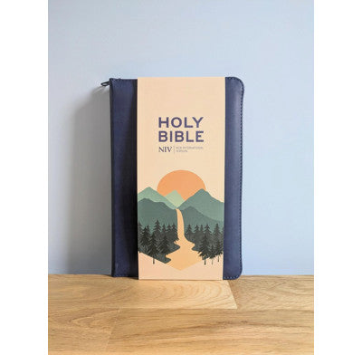 NIV Larger Print Personal Navy Blue Zip